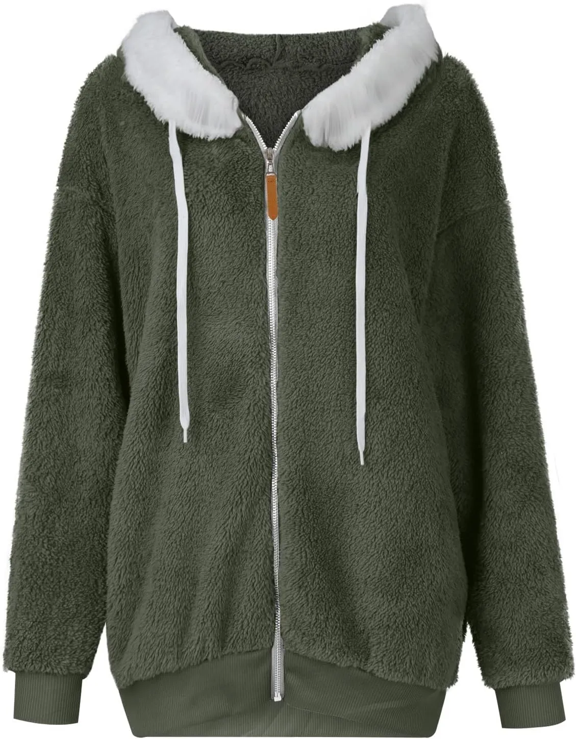 Winter Coats for Women Plus Size Fuzzy Sherpa Jacket Hoodies Color Block Warm Faux Fur Coat Outerwear with Pocket S-5X