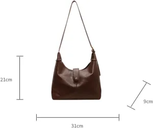 Women Bucket Shoulder Bag Large Capacity Crossbody Style with Drawstring Closure and Sleek Minimalist Design for Daily Use