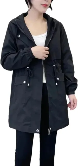Women Parkas Jackets Hooded Windbreaker Fleece Winter Warm Thick Cotton Padded Coat