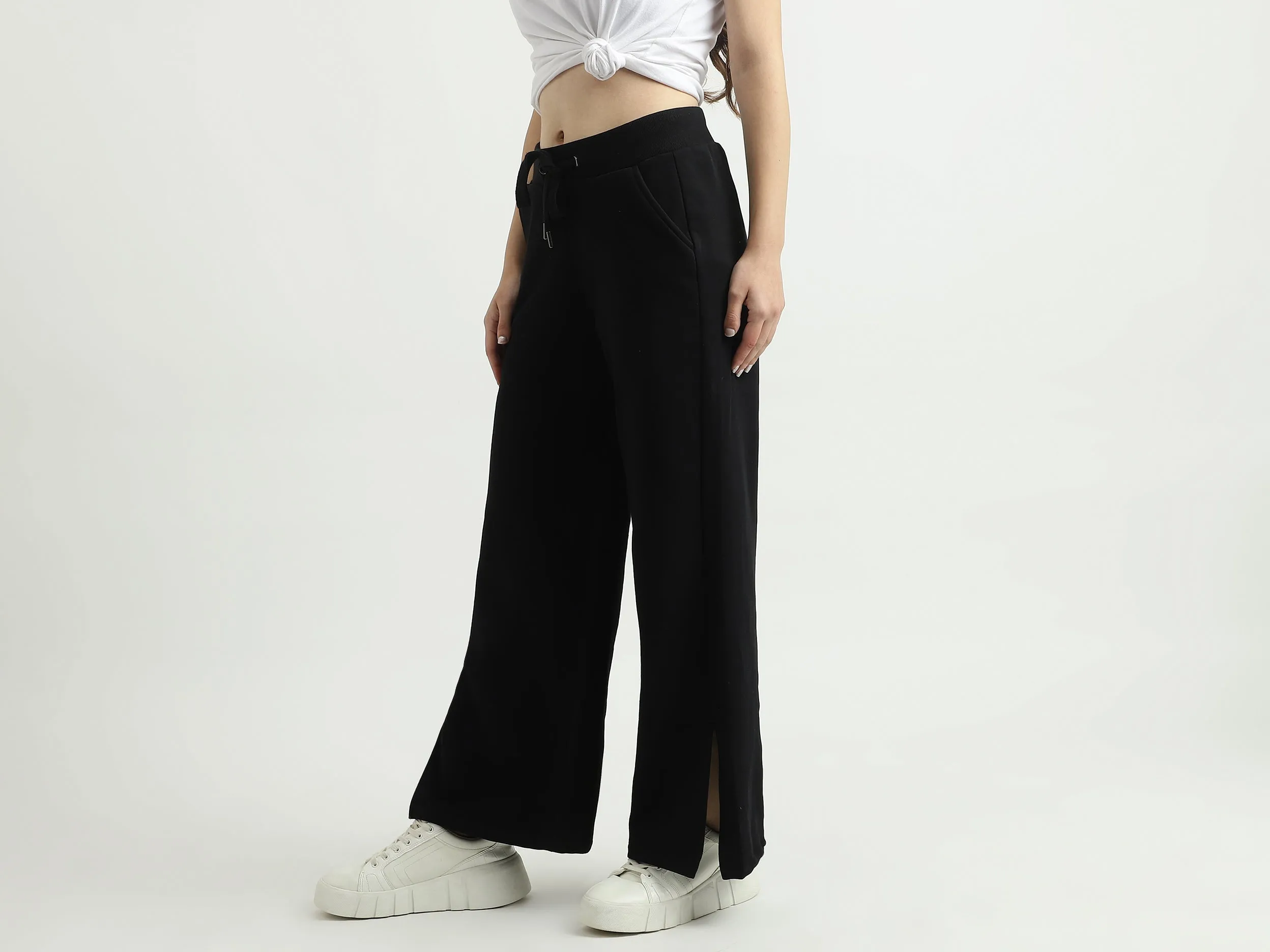 Women Solid Loose Fit Trousers