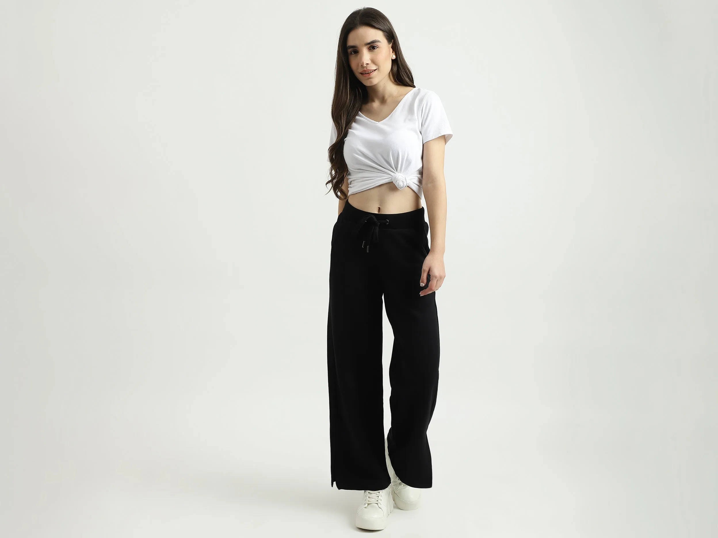 Women Solid Loose Fit Trousers