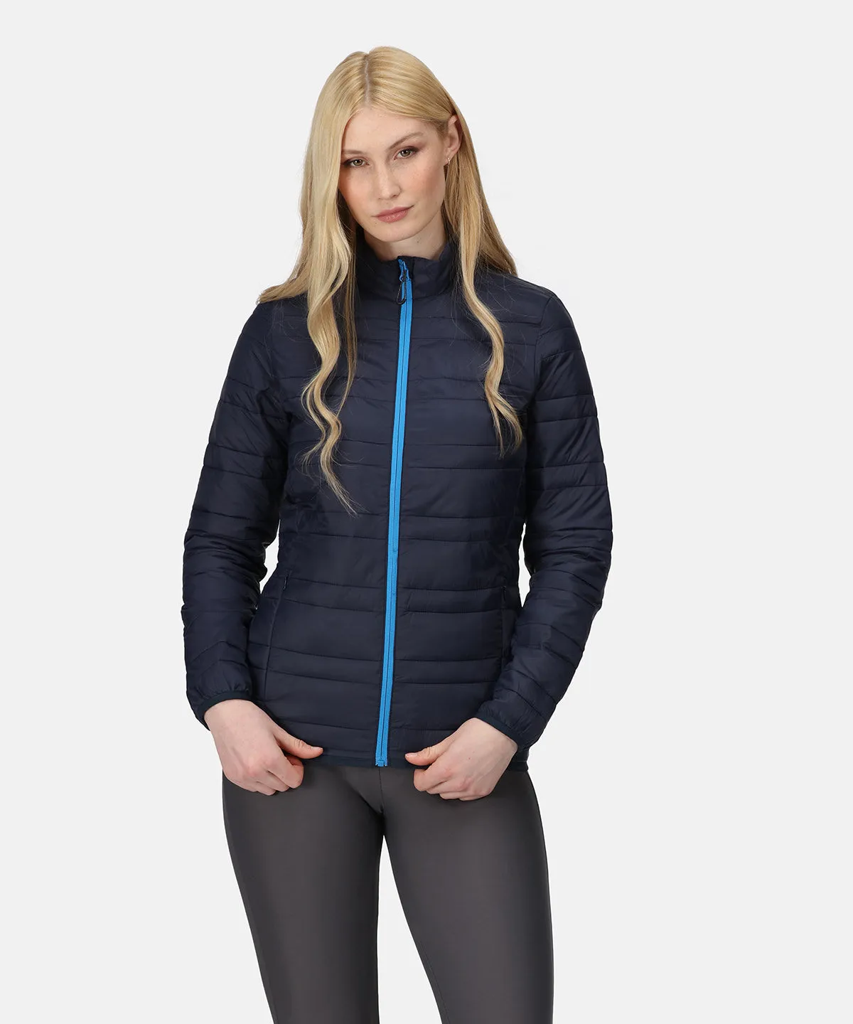 Womens Firedown down-touch jacket | Navy/French Blue