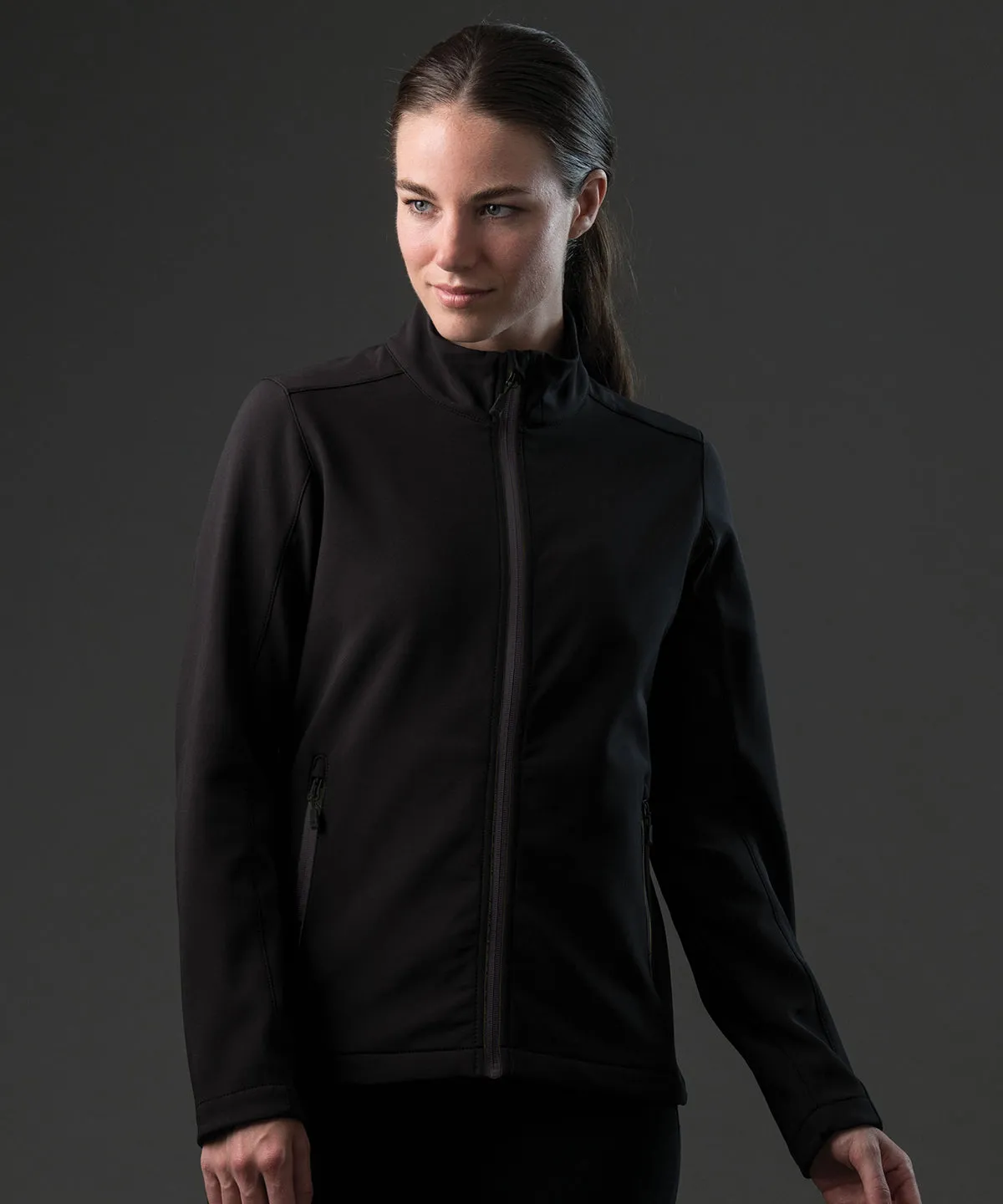 Womens Orbiter softshell jacket | Navy/Carbon