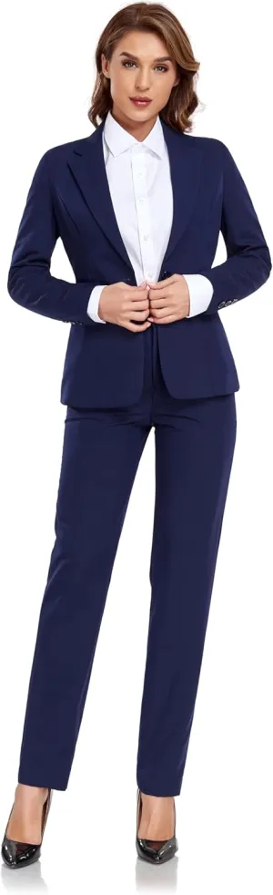 Women's Suits for Work Professional, 2 Piece Office Work Suit Set, Women's Suit Formal Wear