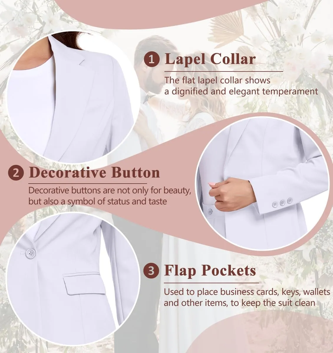Women's Suits for Work Professional, 2 Piece Office Work Suit Set, Women's Suit Formal Wear