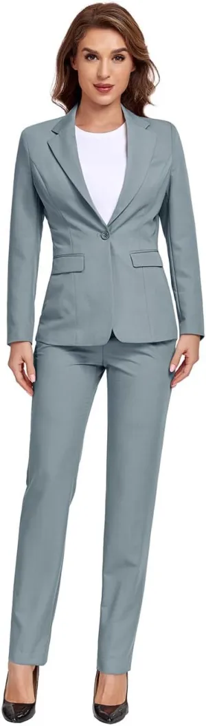 Women's Suits for Work Professional, 2 Piece Office Work Suit Set, Women's Suit Formal Wear