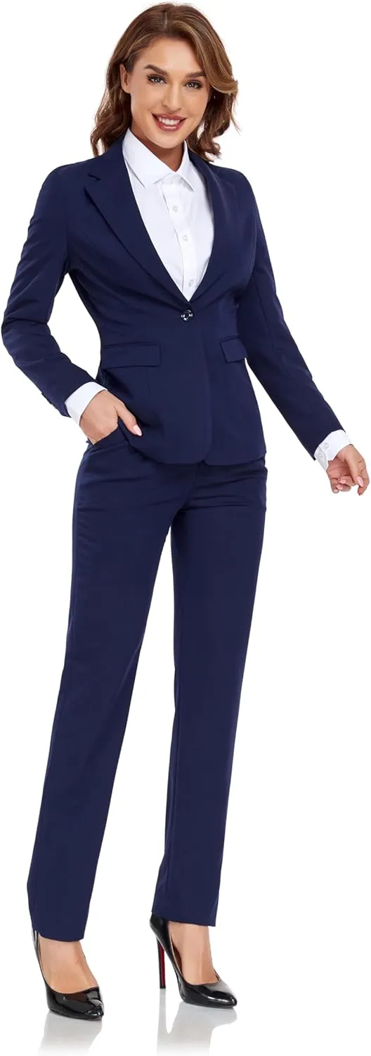 Women's Suits for Work Professional, 2 Piece Office Work Suit Set, Women's Suit Formal Wear