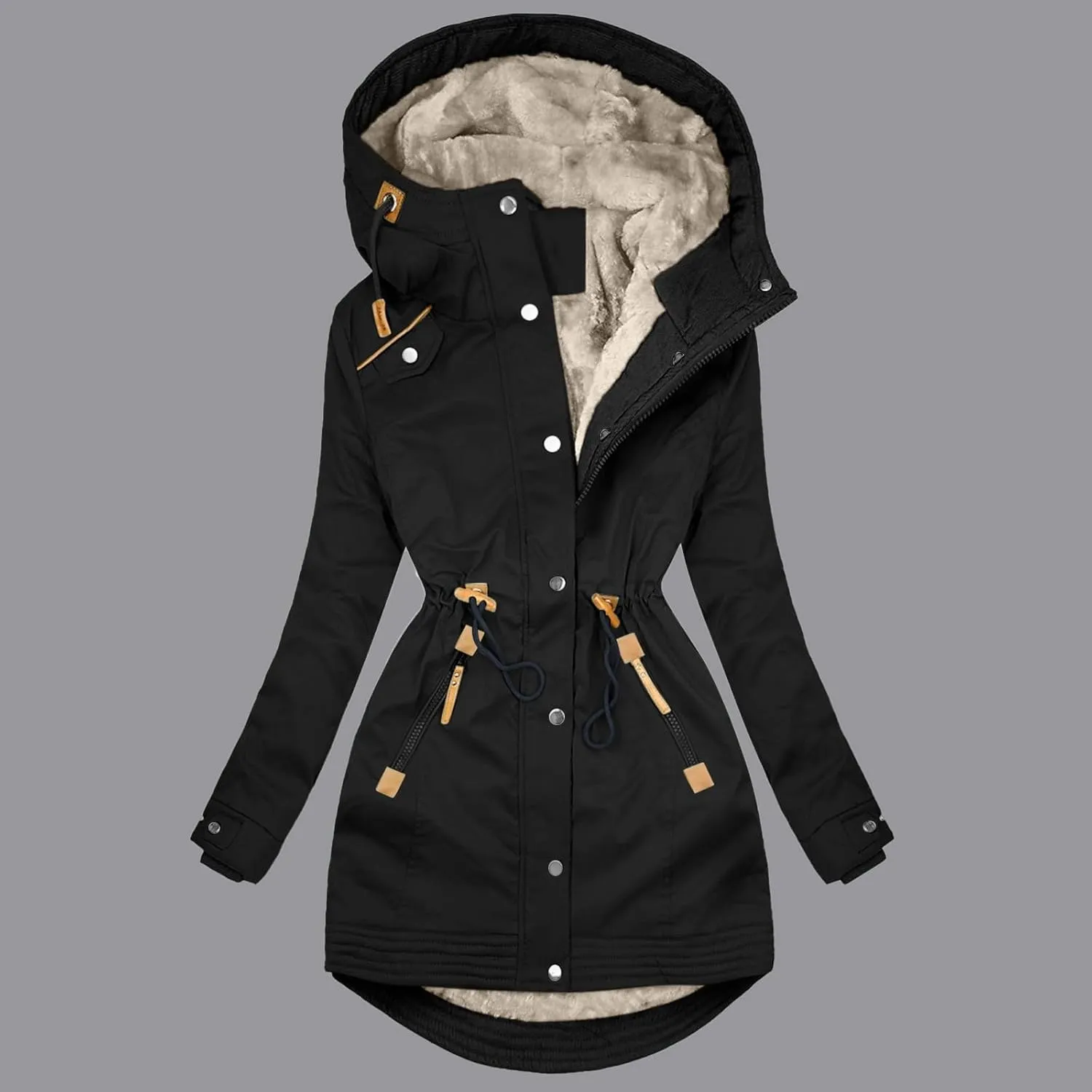Wowomens Warm Fleece Jacket Coat Zipper Cardigans Tops Windbreaker Jackets Plus Size Fall Heated Jacket Sweats Fuzzy