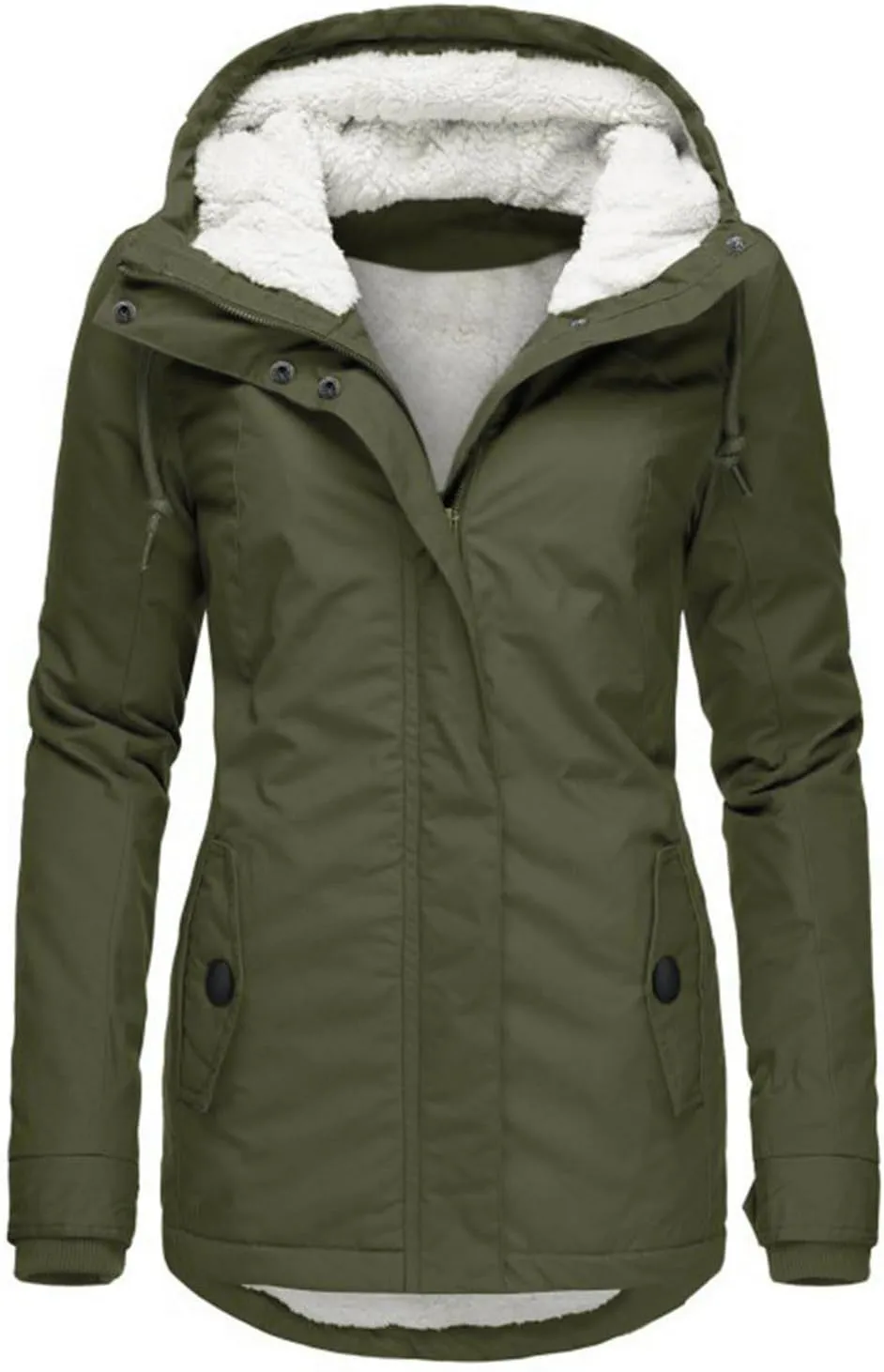 Wowomens Warm Fleece Jacket Coat Zipper Cardigans Tops Windbreaker Jackets Plus Size Fall Heated Jacket Sweats Fuzzy