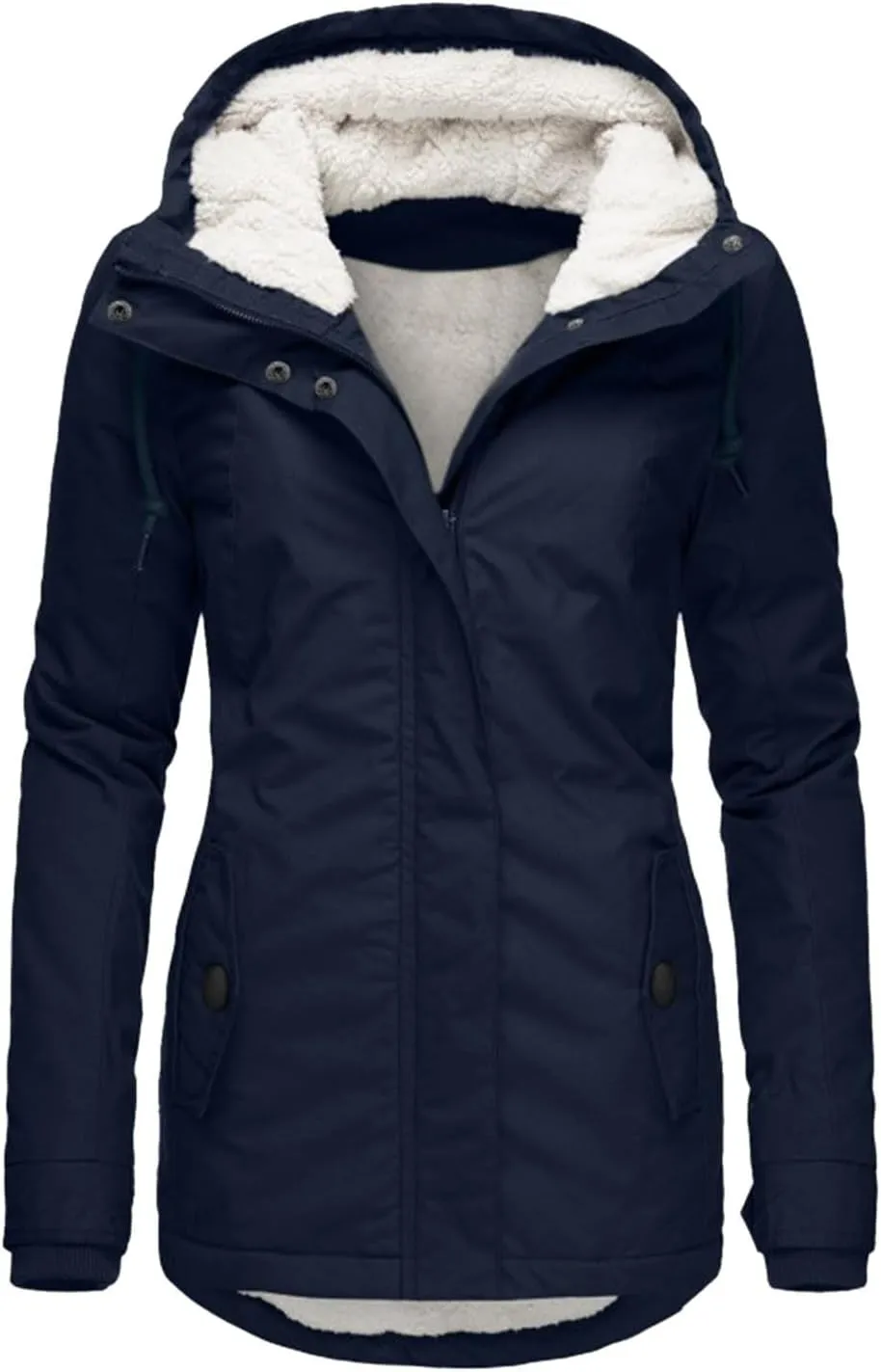 Wowomens Warm Fleece Jacket Coat Zipper Cardigans Tops Windbreaker Jackets Plus Size Fall Heated Jacket Sweats Fuzzy