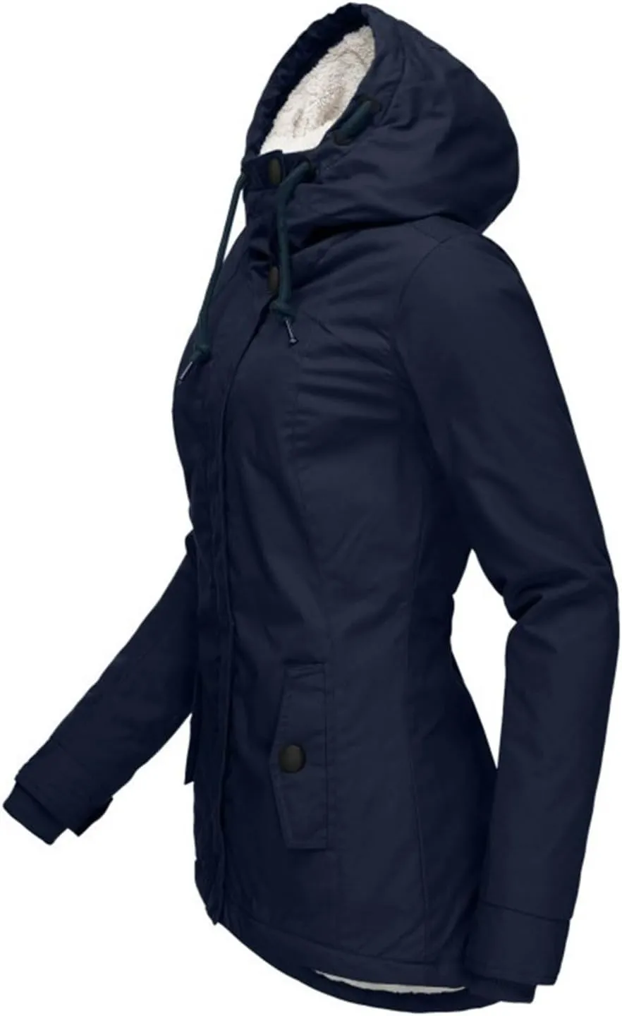 Wowomens Warm Fleece Jacket Coat Zipper Cardigans Tops Windbreaker Jackets Plus Size Fall Heated Jacket Sweats Fuzzy