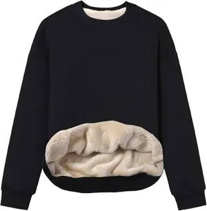 Yeokou Women's Winter Hoodies Pullover Sherpa Fleece Warm Heavyweight Sweatshirt