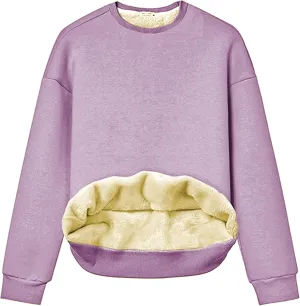 Yeokou Women's Winter Hoodies Pullover Sherpa Fleece Warm Heavyweight Sweatshirt