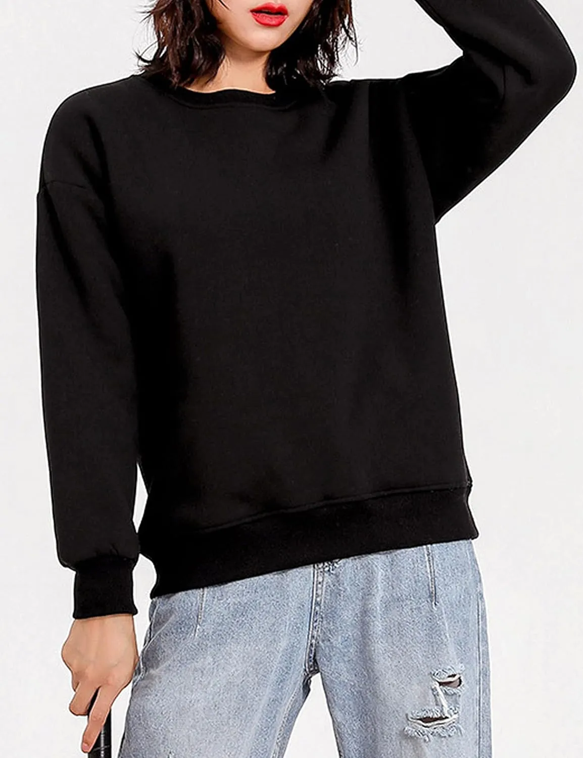 Yeokou Women's Winter Hoodies Pullover Sherpa Fleece Warm Heavyweight Sweatshirt