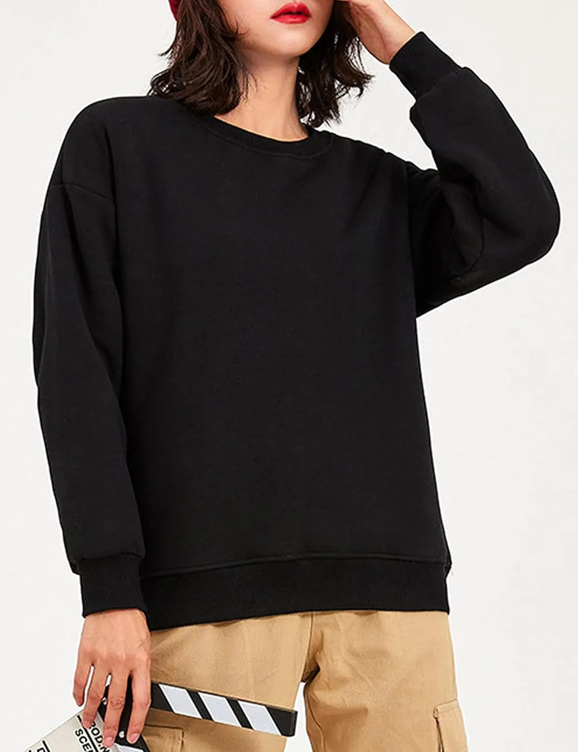 Yeokou Women's Winter Hoodies Pullover Sherpa Fleece Warm Heavyweight Sweatshirt